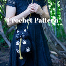 Pattern Print Black Cat Crossbody bags
