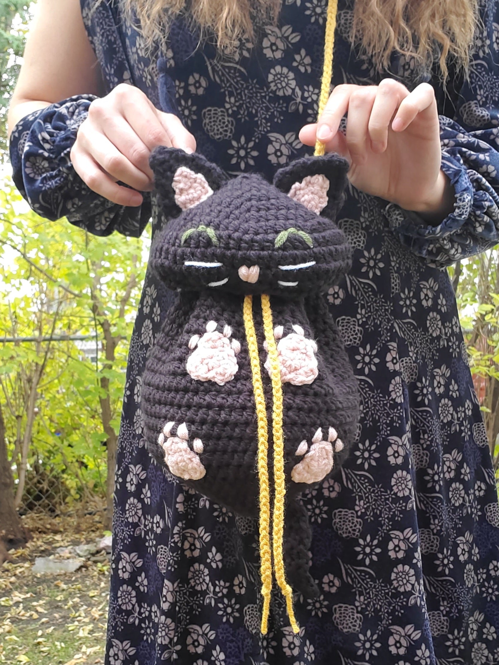 Crochet cheap cat purse